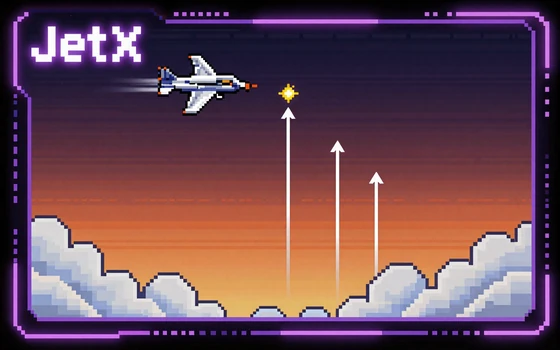 JetX Crash Game mit aufsteigendem Jet und steigendem Multiplikator am Himmel