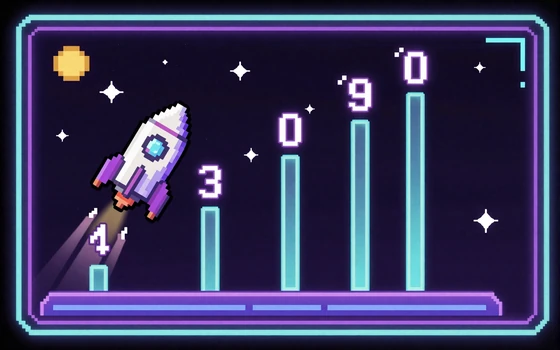 CosmoX Crash Game mit aufsteigender Rakete und steigendem Multiplikator im Weltraum