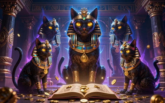 Book of Cats Slot mit mystischen Katzen und Free Spins bei XON Casino